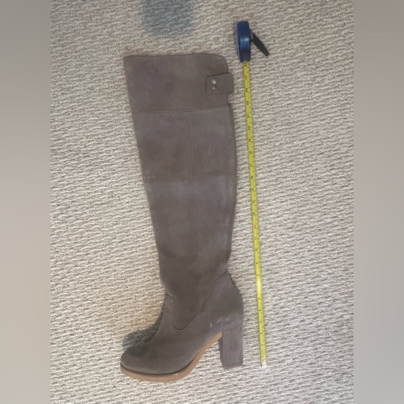 NEIMAN MARCUS | Over the Knee Suede Boots | Dove Grey | Fits Wide Calf | Size 10 - Picture 8 of 11